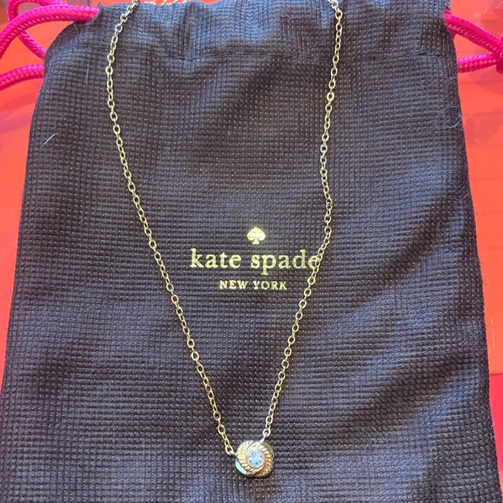 Kate spade Gold-Tone Crystal Knot  Necklace